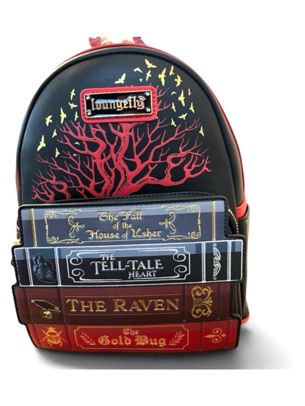 Edgar Allen Poe Classics Books BAM Loungefly Mini Backpack The Raven Book NWT